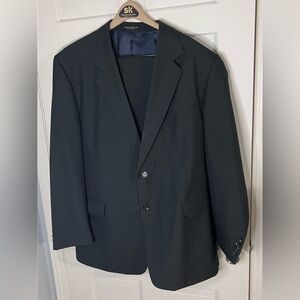 Men's Black Two-Button Suit